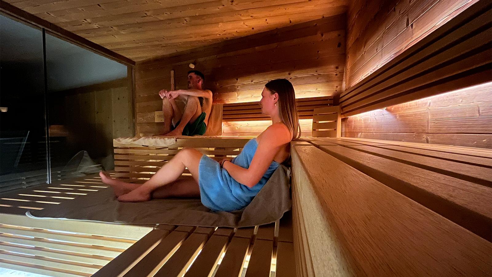 Detail of the spa area at the Residence in Val Passiria